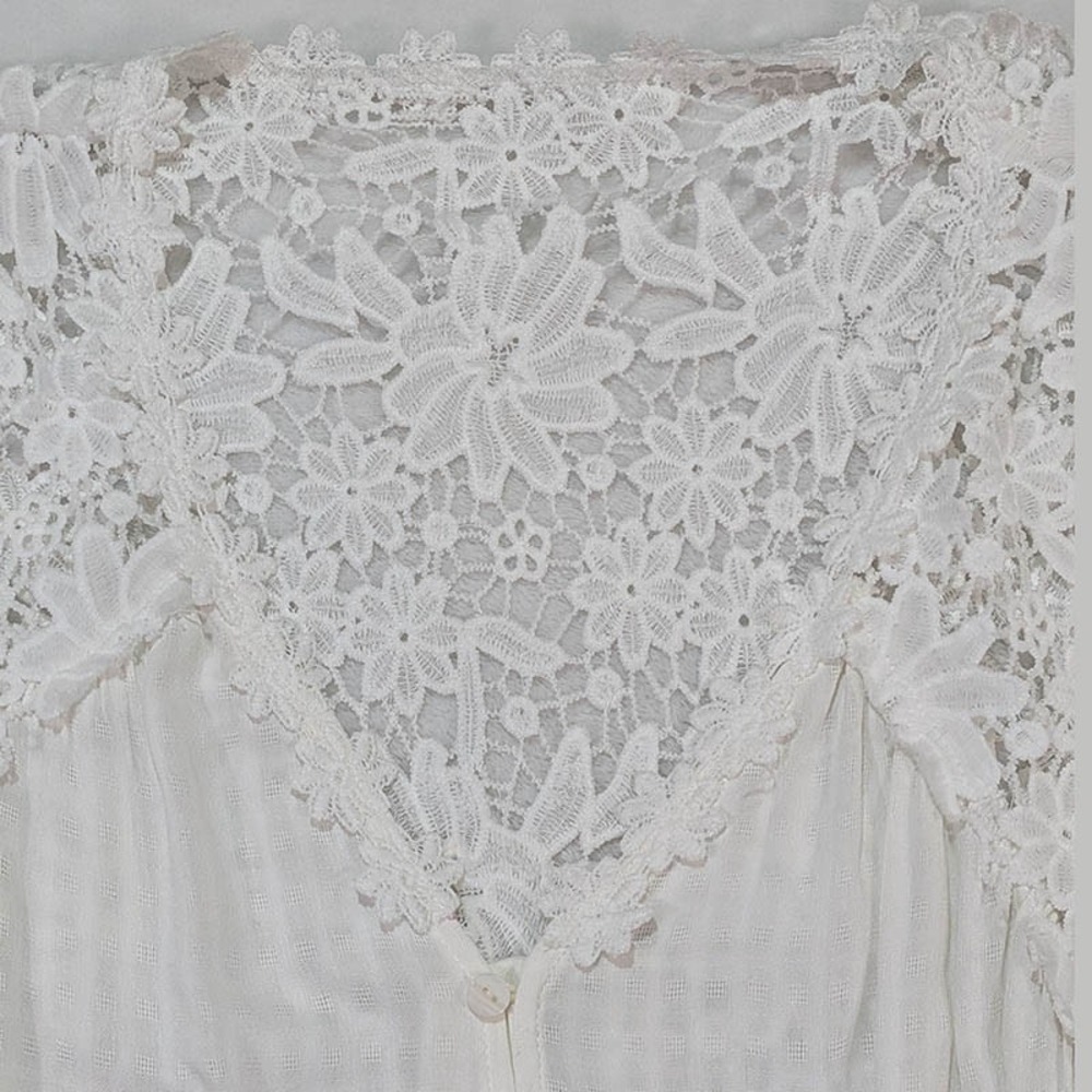 Tunic Cover Up‎ Top Womens S White Lace Fairycore Whimsigoth Cottagecore Boho - Picture 3 of 10